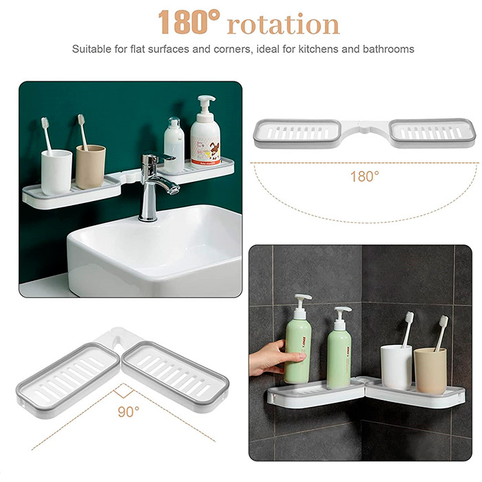 BathroomShelf, polica za kupaonicu koja se može postaviti pod kutom od 90° ili 180° - Image 4