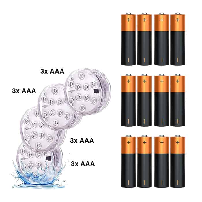 Set baterija za LED svjetiljke Glow Water Lights (13 kom.) - Image 2