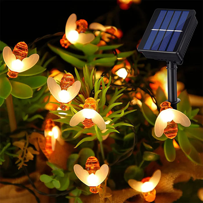BeeLights, solarna lampa s 30 LED svjetlima u obliku pčela - Image 7