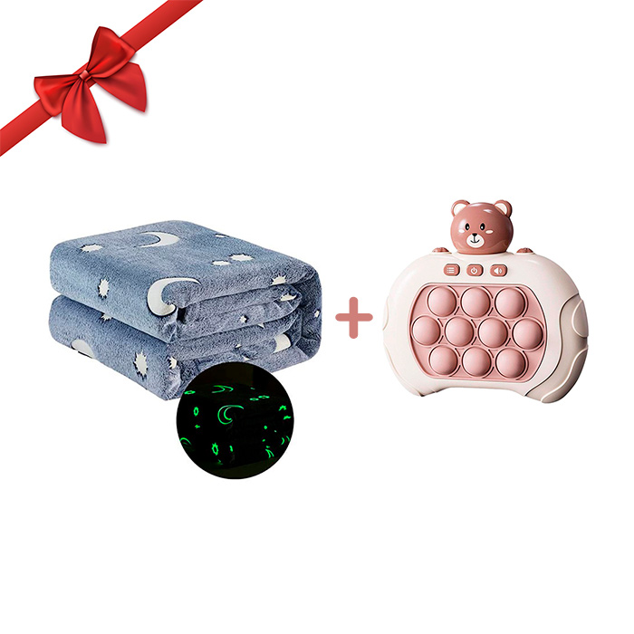 BlanketFastFingers, set za poklon s dekicom koja svijetli u mraku i interaktivnom igračkom GRATIS - Image 2