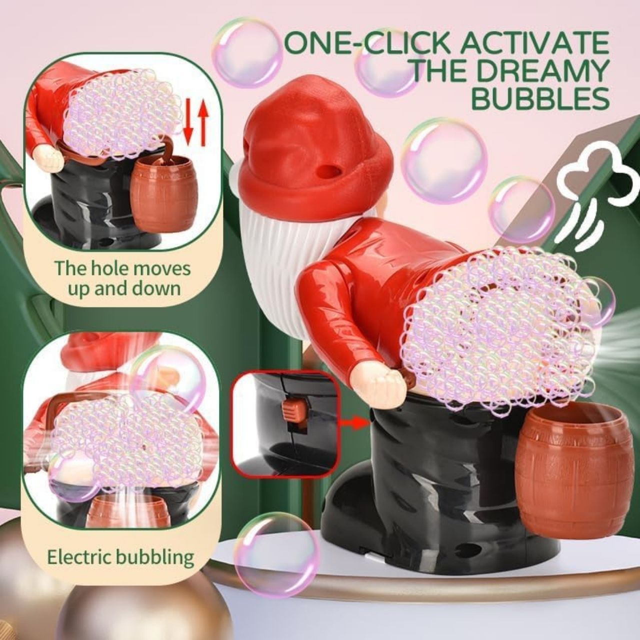 BlowSanta, igračka za puhanje mjehurića sapuna Djeda Božićnjaka - Image 3