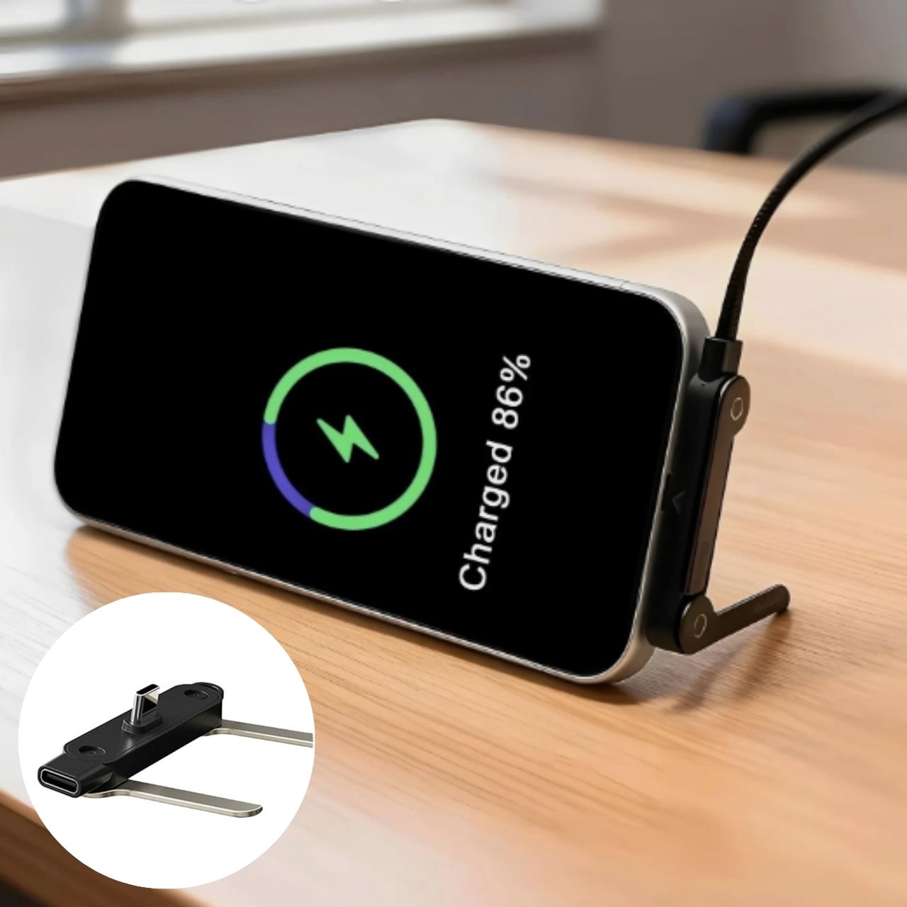 2u1 kabel za punjenje s postoljem za telefon, Bracky - Image 4