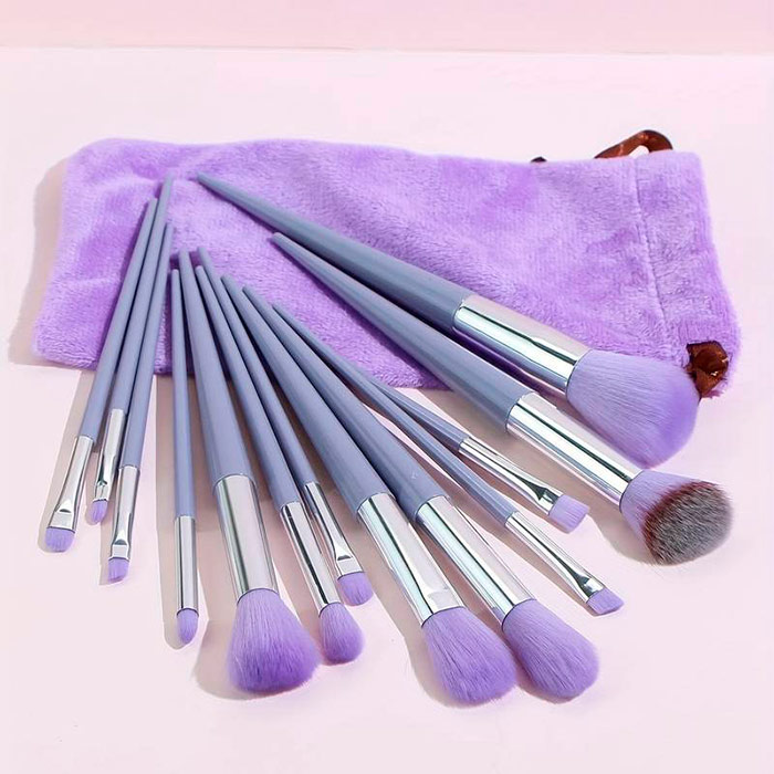BrushSet, 13-dijelni set kistova za šminkanje s torbicom za nošenje - Image 4
