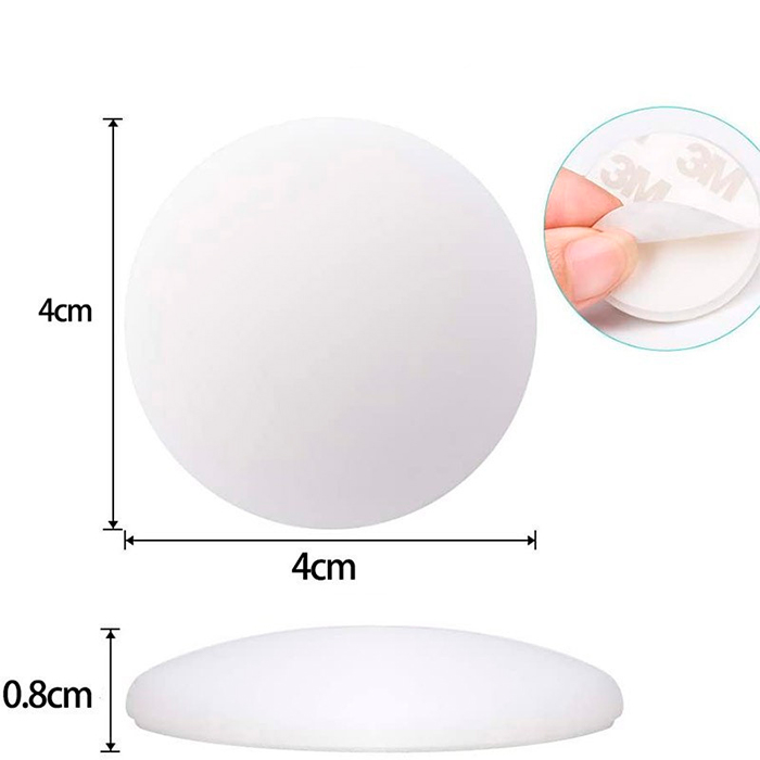 BumperStop, silikon zaštitnik za zid s samoljepljivom podlogom (10 kom) - Image 2
