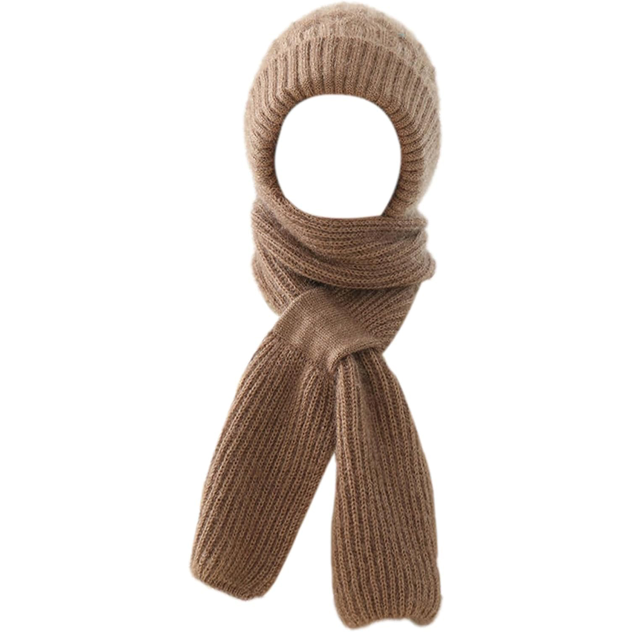 CapScarf, ženska zimska kapa s ušivenim šalom - Image 8