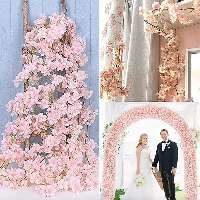 Cherry, umjetno cvijeće koje izgleda kao prirodni cvjetovi trešnje (1.8 m) - Image 7