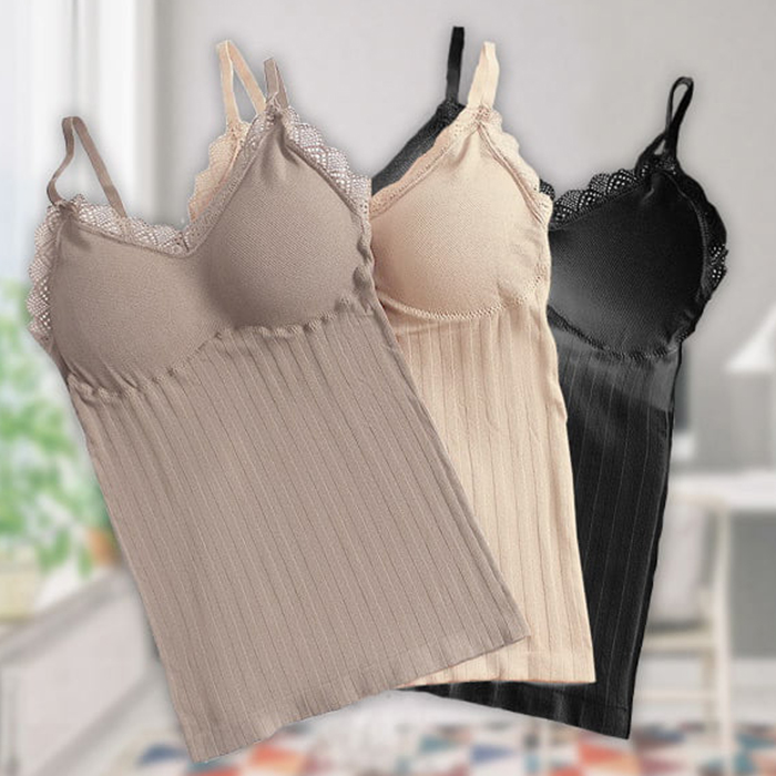 ComfortTop, 1 + 1 BESPLATNO Komplet majica s podstavljenim naramenicama u crnoj i bež boji - Image 2