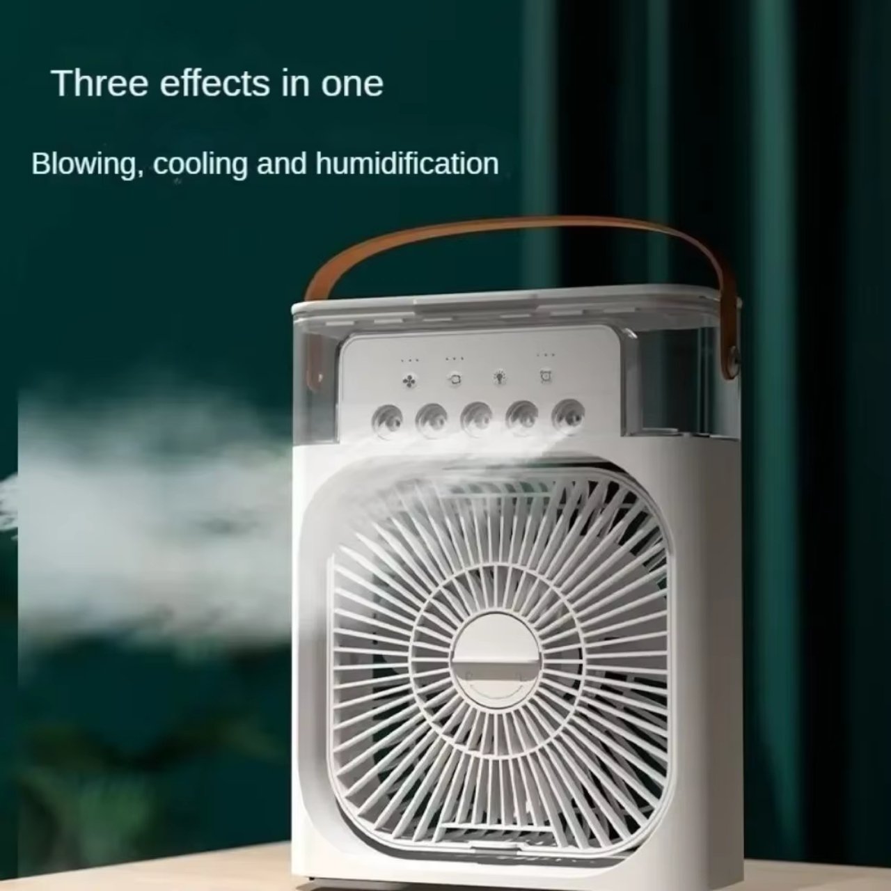 Coolio, prijenosni ventilator 3-u-1 s funkcijom ovlaživača, LED svjetlom i hlađenjem - Image 2