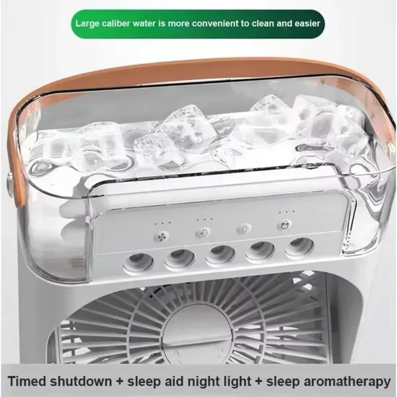 Coolio, prijenosni ventilator 3-u-1 s funkcijom ovlaživača, LED svjetlom i hlađenjem - Image 5