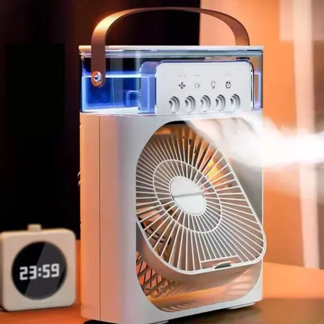 Coolio, prijenosni ventilator 3-u-1 s funkcijom ovlaživača, LED svjetlom i hlađenjem - Image 6