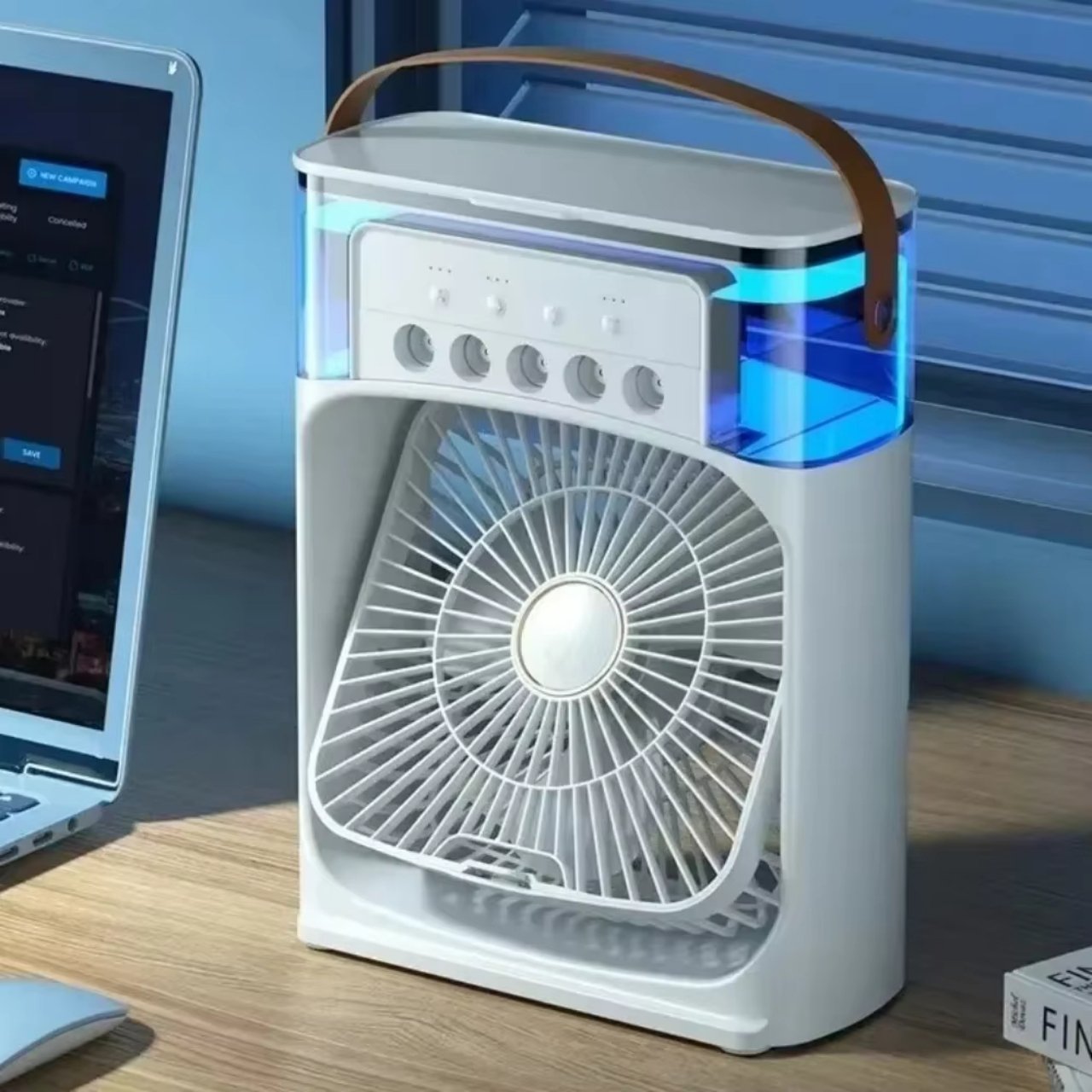 Coolio, prijenosni ventilator 3-u-1 s funkcijom ovlaživača, LED svjetlom i hlađenjem - Image 8