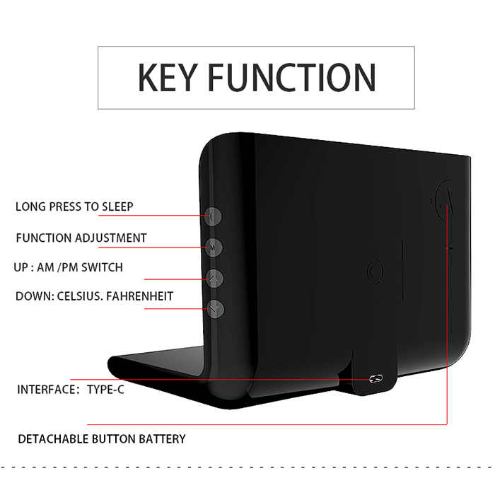 DigitalStation – bežični punjač s alarmom, kalendarom i termometrom - Image 3
