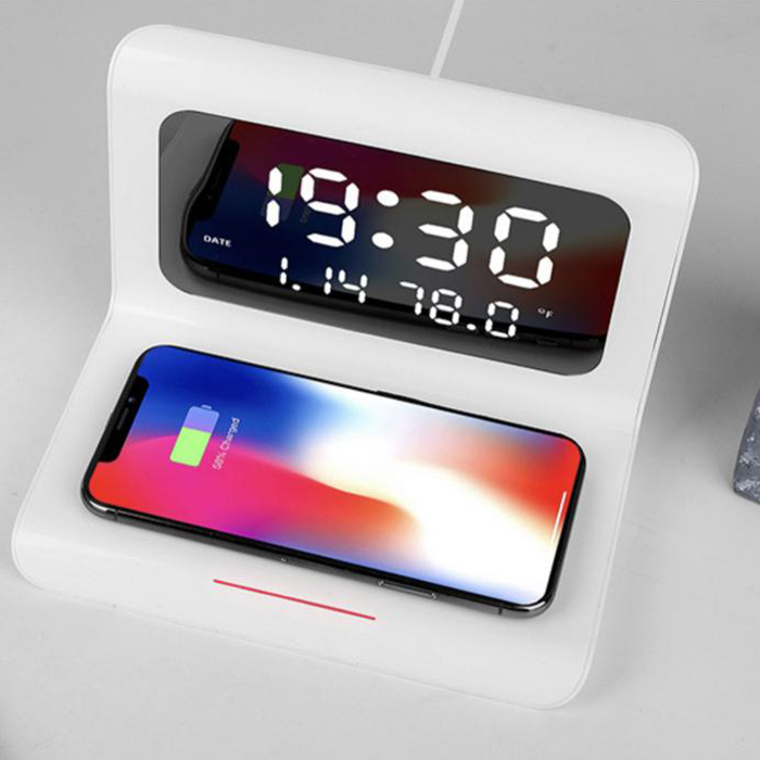 DigitalStation – bežični punjač s alarmom, kalendarom i termometrom - Image 9