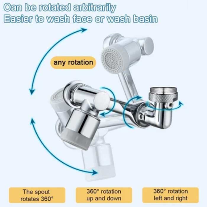 DualFaucet, nastavak za slavinu koji se može rotirati za 1080° i ima 2 načina ispuštanja vode - Image 9