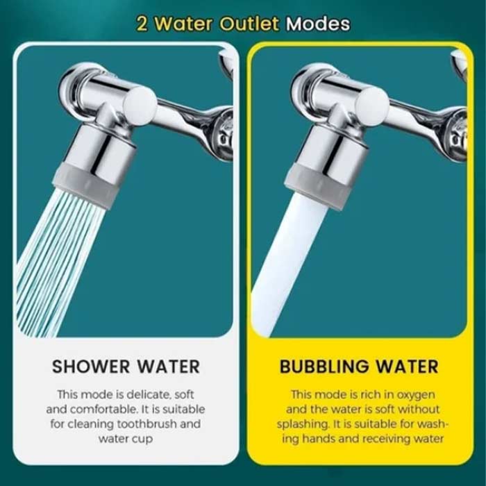 DualFaucet, nastavak za slavinu koji se može rotirati za 1080° i ima 2 načina ispuštanja vode - Image 10