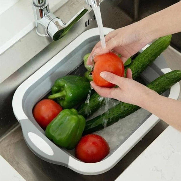 FoldableStrainer, višenamjensko cjedilo, spremnik za pohranu i daska za rezanje sve u jednom - Image 5