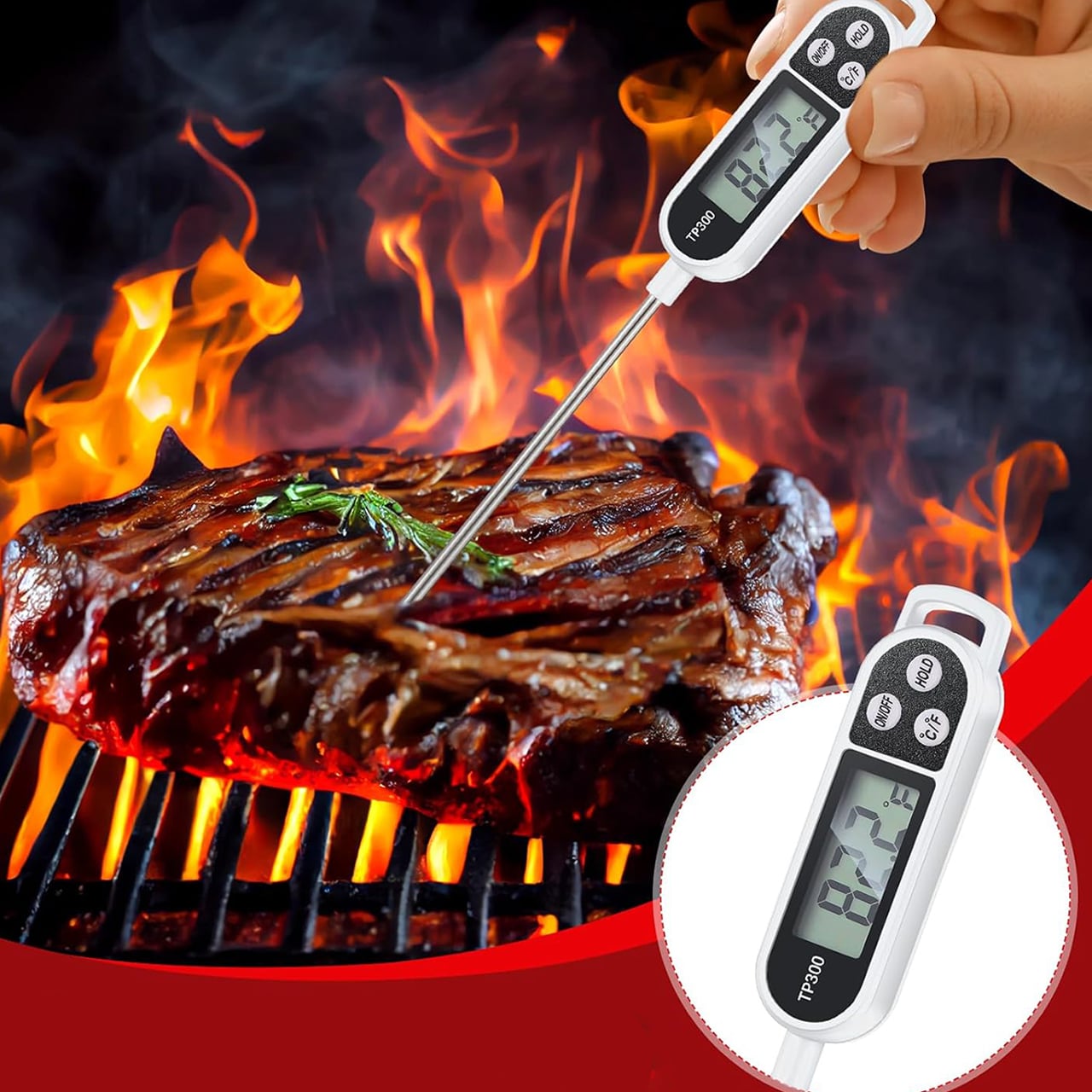 FoodMeter, elektronički digitalni termometar za mjerenje temperature hrane i tekućina - Image 3