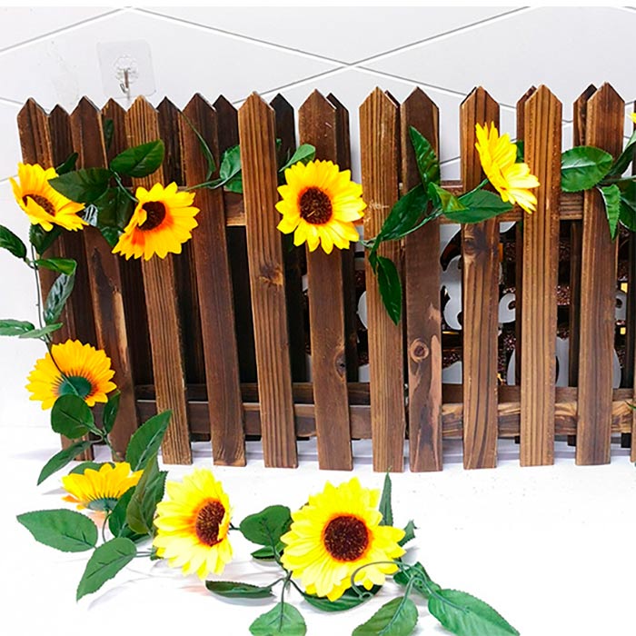 GirlandSunflower, umjetni vijenac od suncokreta prirodnog izgleda (2 komada) - Image 7