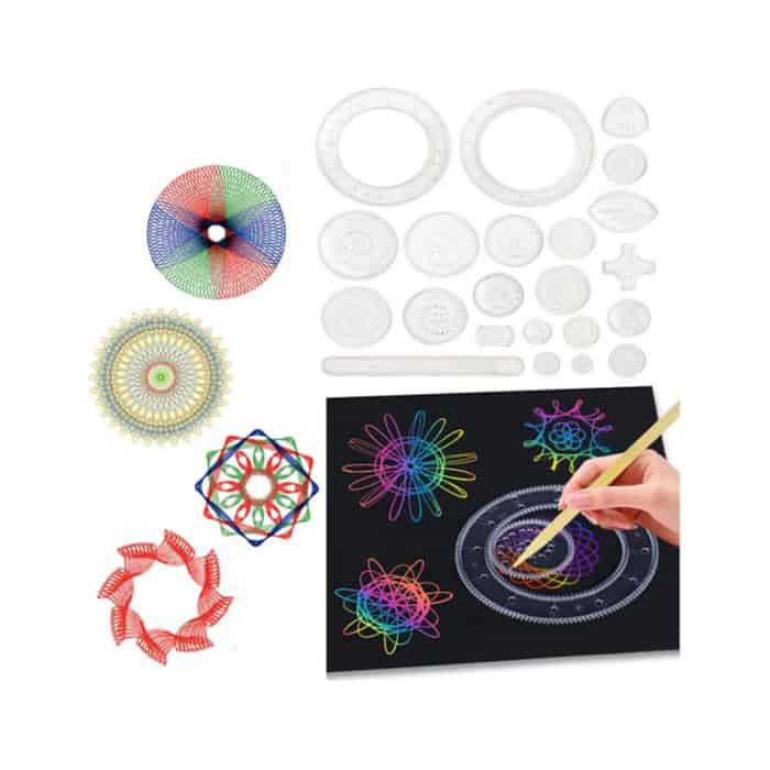 GeoArtKit, set za crtanje od 27 komada s geometrijskim spirografima - Image 2