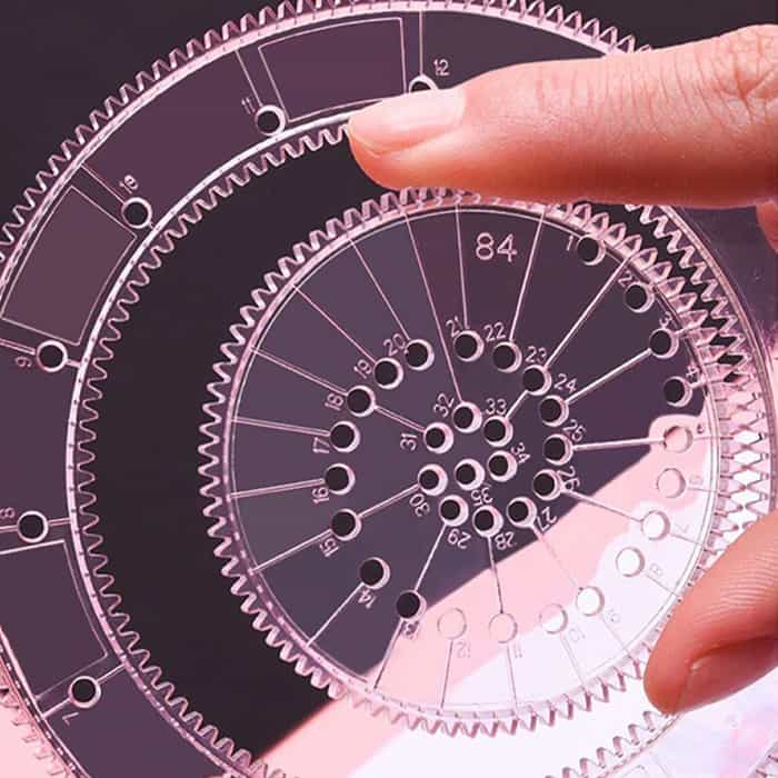 GeoArtKit, set za crtanje od 27 komada s geometrijskim spirografima - Image 6