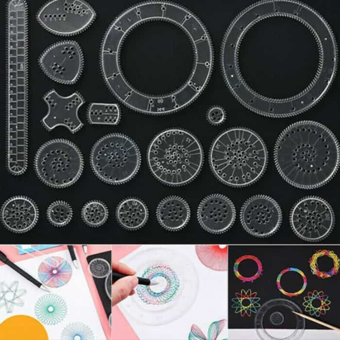 GeoArtKit, set za crtanje od 27 komada s geometrijskim spirografima - Image 10