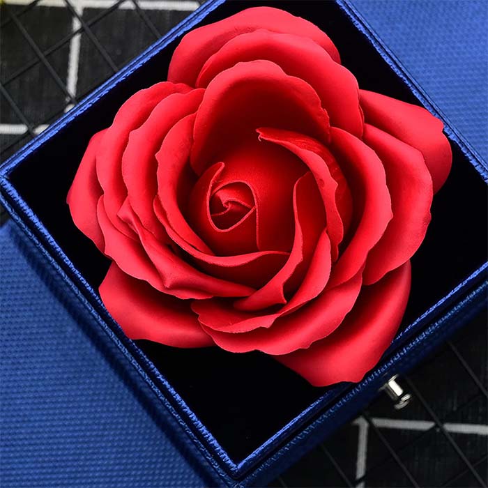 GiftBox, ogrlica s poklon kutijom i prekrasnom umjetnom ružom - Image 9