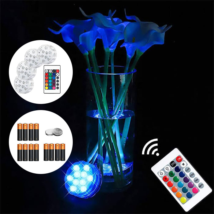 GlowBundle, 4 vodootporna LED svjetla + set baterija - Image 4