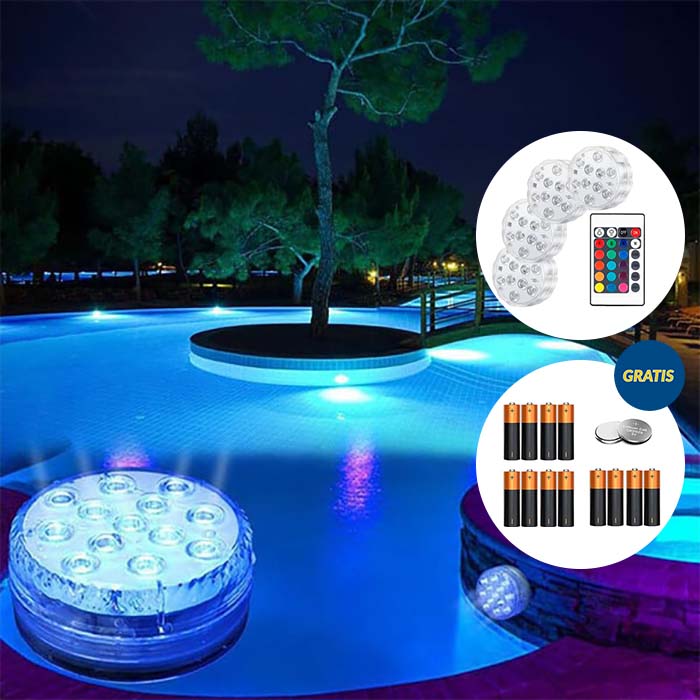 GlowBundle, 4 vodootporna LED svjetla + set baterija - Image 8
