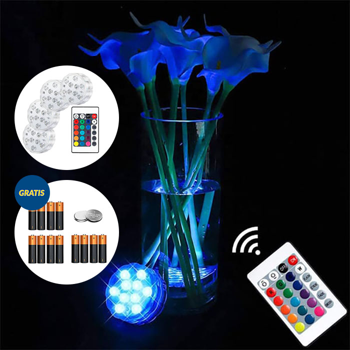 GlowBundle, 4 vodootporna LED svjetla + set baterija - Image 9
