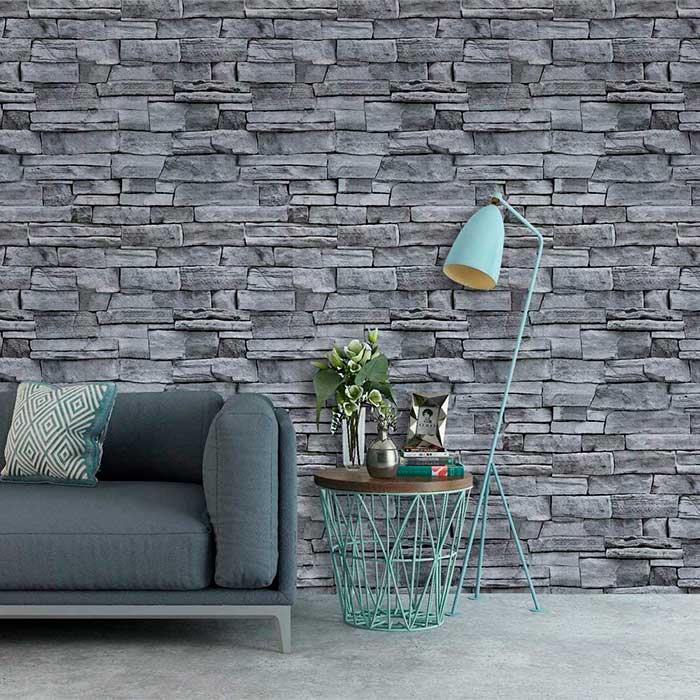 GreyBricks, samoljepljive tapete s 3D izgledom sive cigle - Image 3