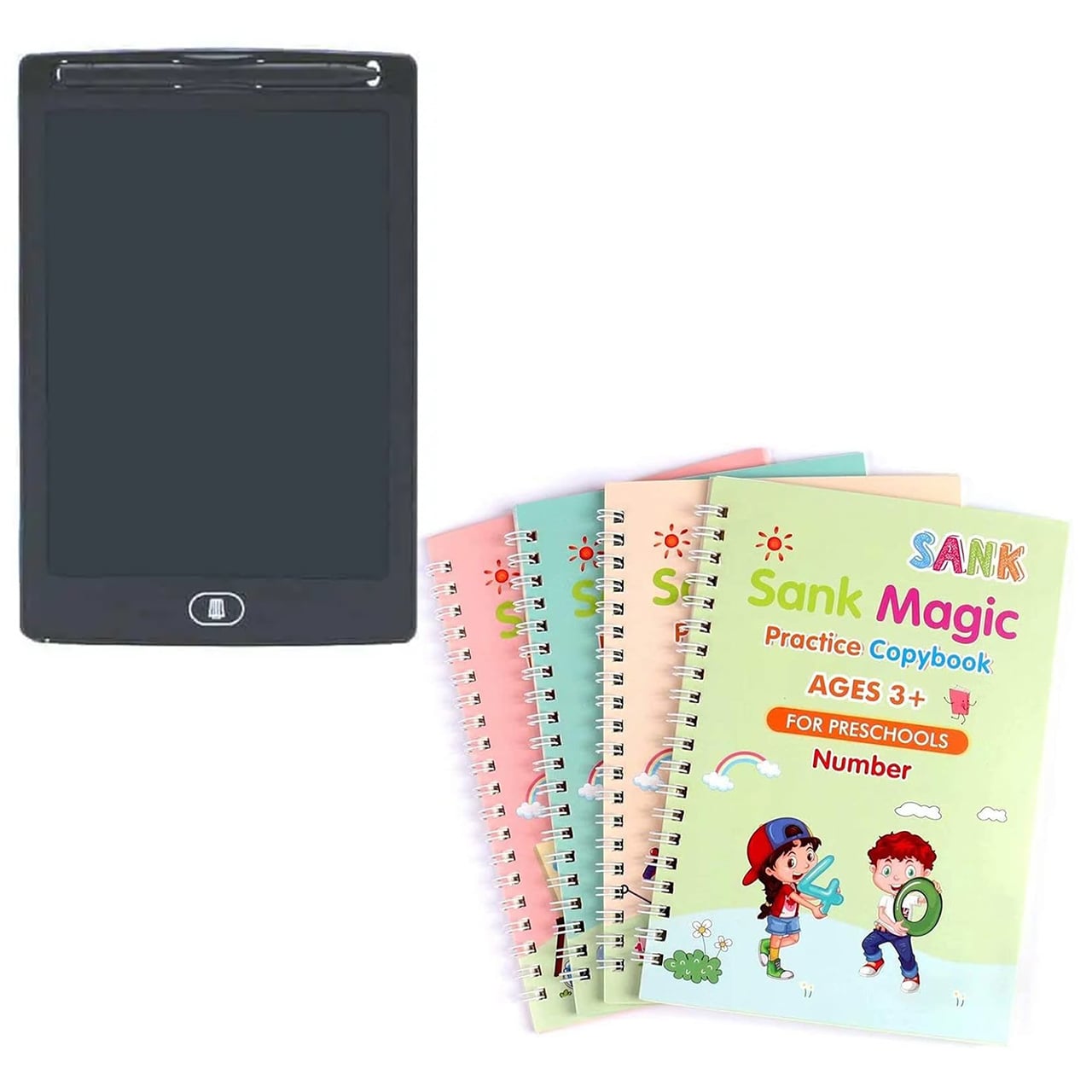 KidsBundle, LED pen tablet i 4 čarobna radna bilježnica za učenje pisanja i crtanja - Image 3