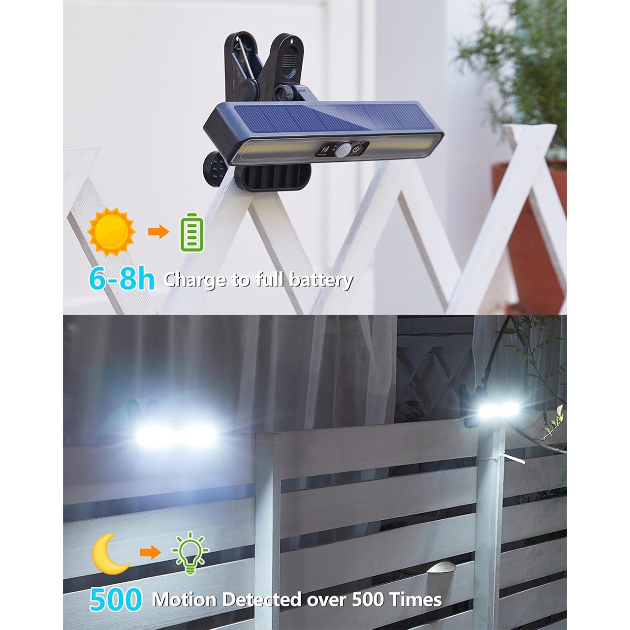 Lampa se puni solarnom energijom tijekom dana i počinje svijetliti navečer!