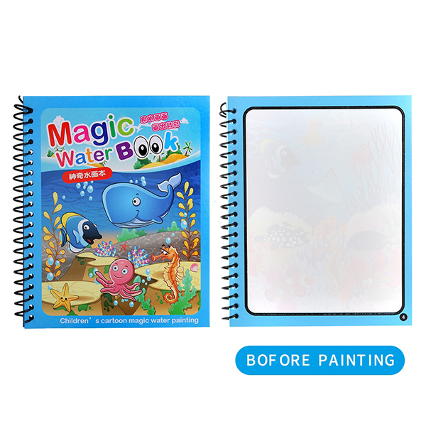 MagicWaterBook, set od 3 čarobne bojanke s vodenim olovkama za stvaranje bez prljavštine - Image 10