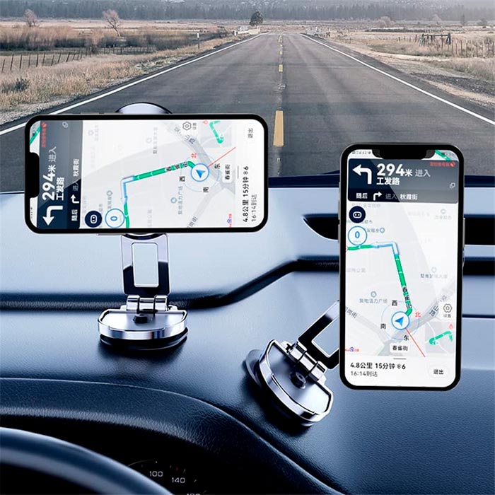 Jednostavan za uporabu - zalijepite držač za telefon u automobilu na ravnu površinu, postavite magnet na telefon i postavite telefon na držač!