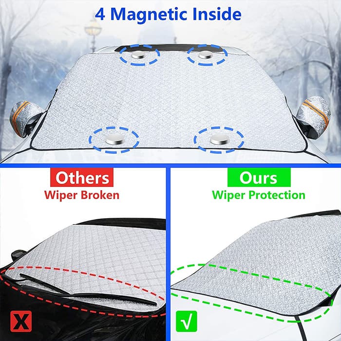 MagneticCarCover, zaštitni poklopac za vjetrobransko staklo s ugrađenim magnetima - Image 2