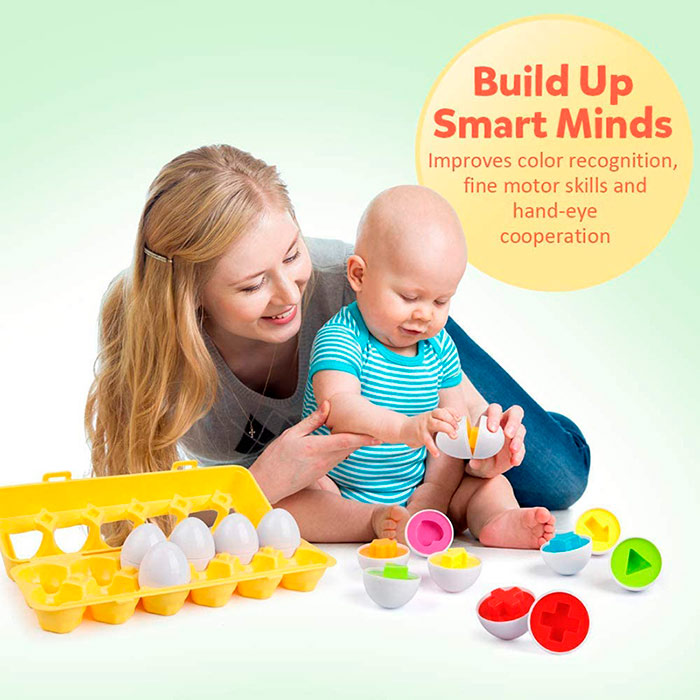 MatchingEggs, didaktička igračka - set s kutijom i 12 jaja - Image 3