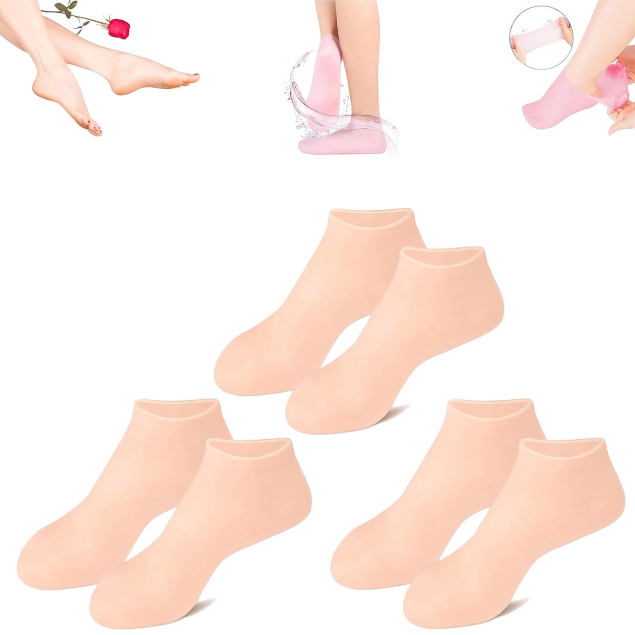MoistMask, hidratantne silikonske čarape za njegu stopala - Image 3