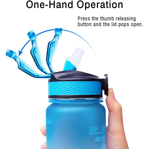 MotivationalBottle, boca za vodu s motivacijskim citatima i vremenskim oznakama (1000 ml) - Image 3