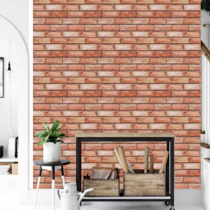 NewYorkWall, trodimenzionalne zidne naljepnice s prikazom narančastih cigli (10 kom.) - Image 6