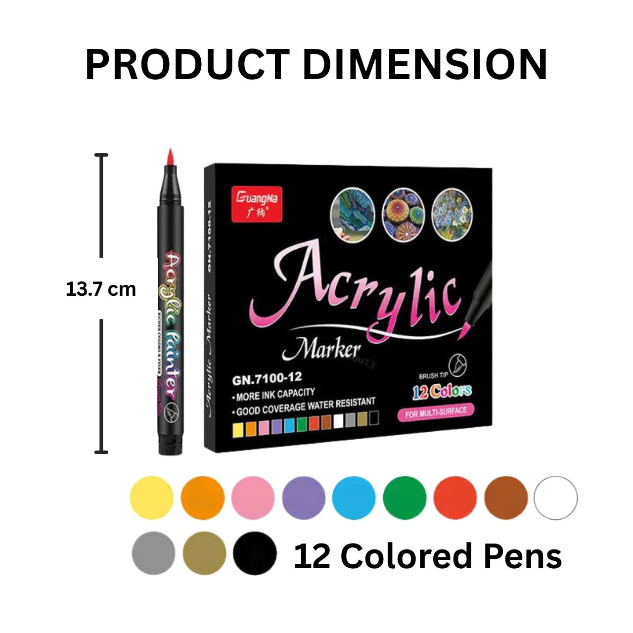 PaintAcrylic, akrilni markeri (12 komada)
