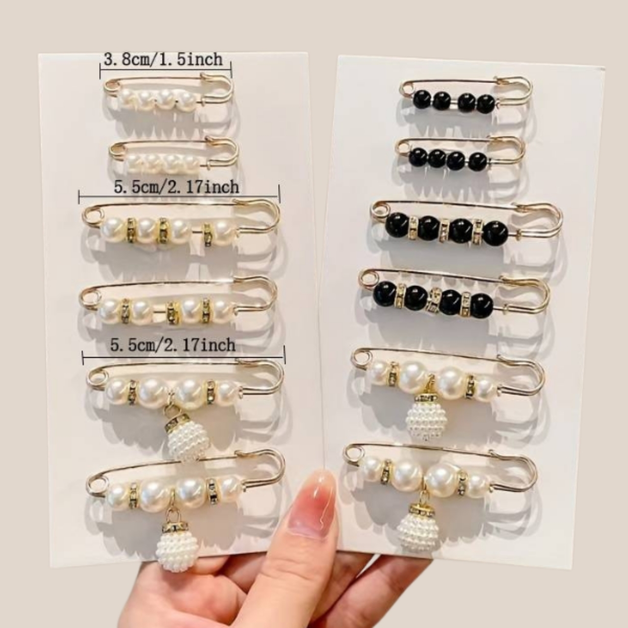 Pearls, elegant kopče za remen (12 komada) - Image 3