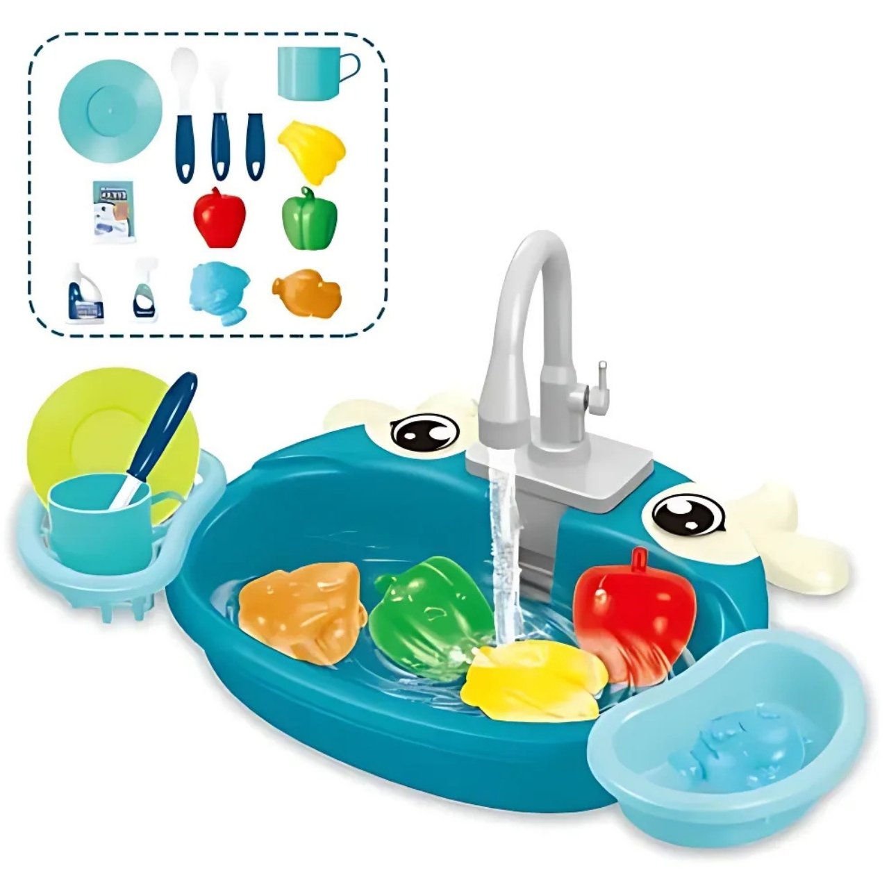 PlaySink, dječji kuhinjski set s umivaonikom - Image 3