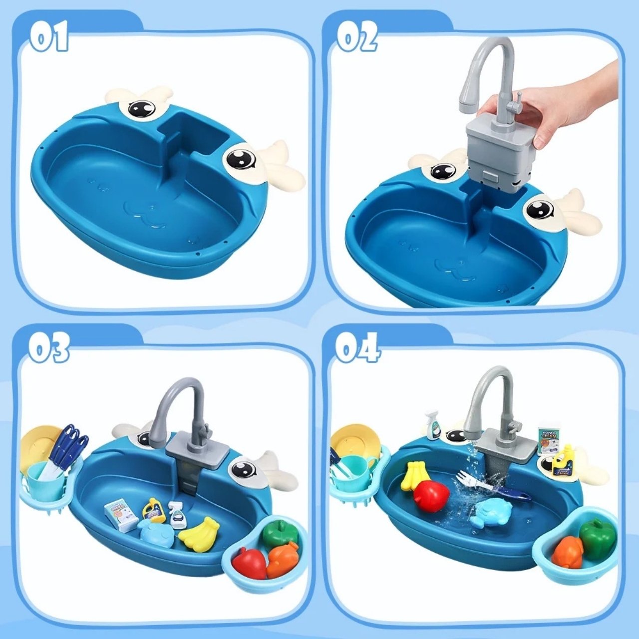 PlaySink, dječji kuhinjski set s umivaonikom - Image 5