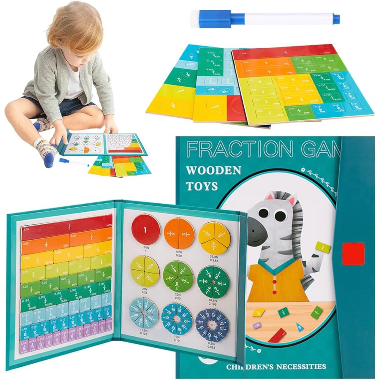 PracticeMath, set za učenje razlomaka s magnetima - Image 2