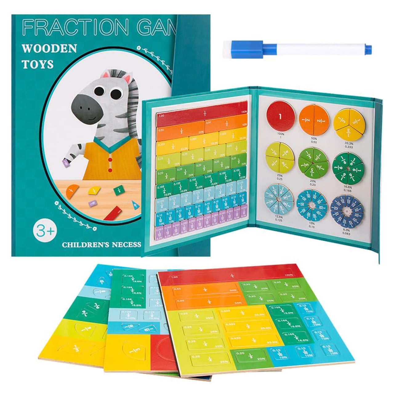 PracticeMath, set za učenje razlomaka s magnetima - Image 3