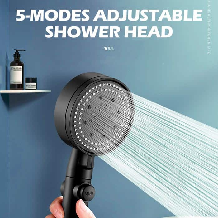 PressureShower, tuš ručka s 5 načina tuširanja (glava tuša, crijevo i držač) - Image 3