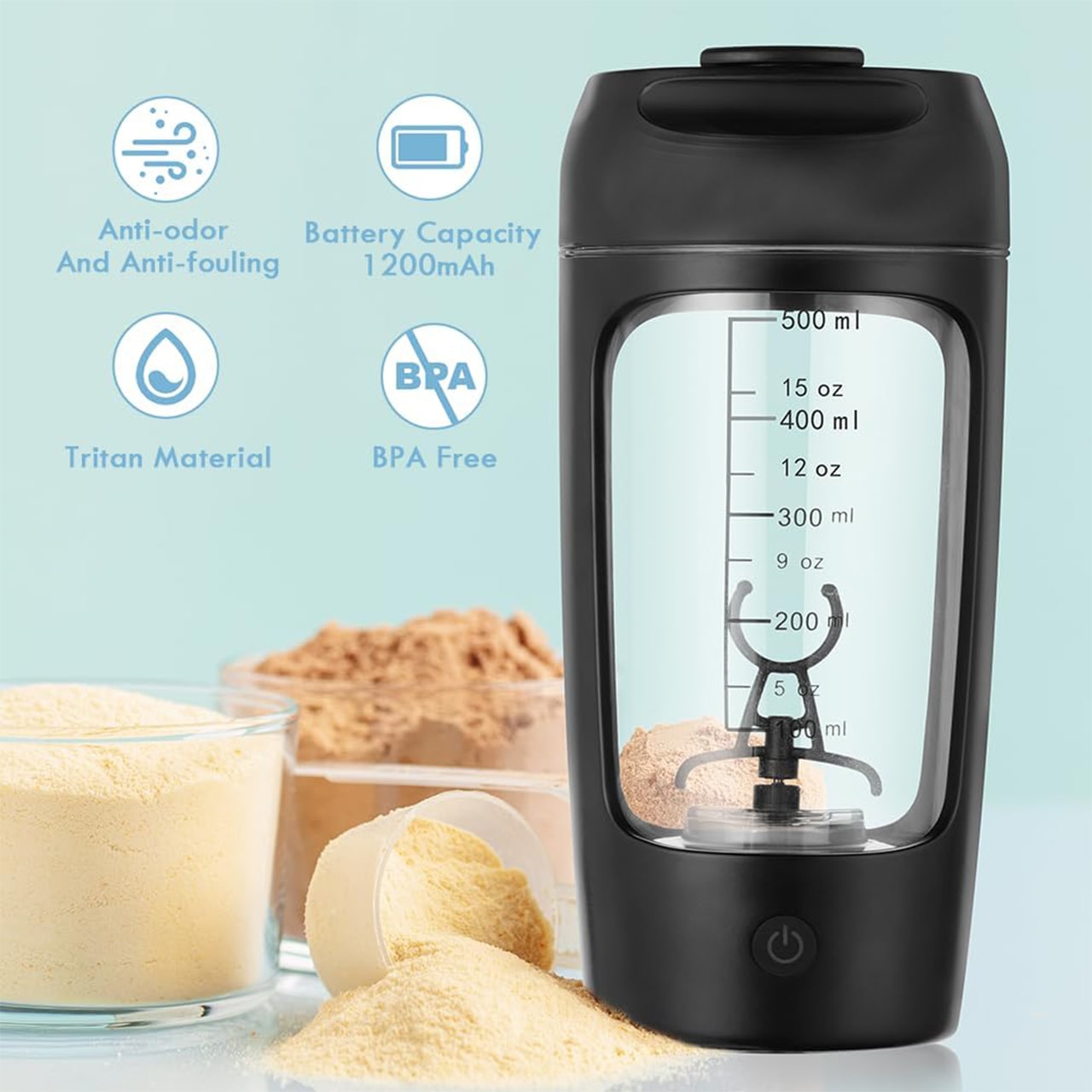 ProteinShaker, električni shaker s posudom koja je ujedno i boca - Image 4