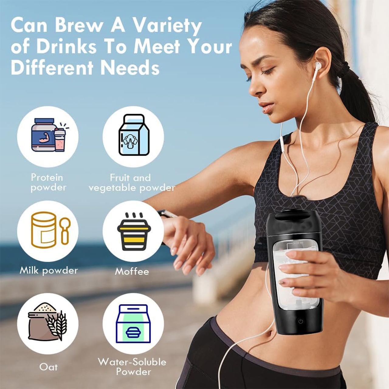 ProteinShaker, električni shaker s posudom koja je ujedno i boca - Image 5