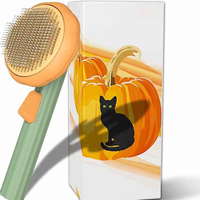 PumpkinComb, četka za kućne ljubimce s gumbom za jednostavno čišćenje - Image 9