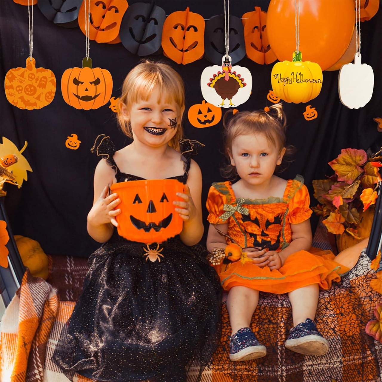 Pumpkins, drvene pločice u obliku bundeva za izradu vlastitih (10 komada) - Image 4